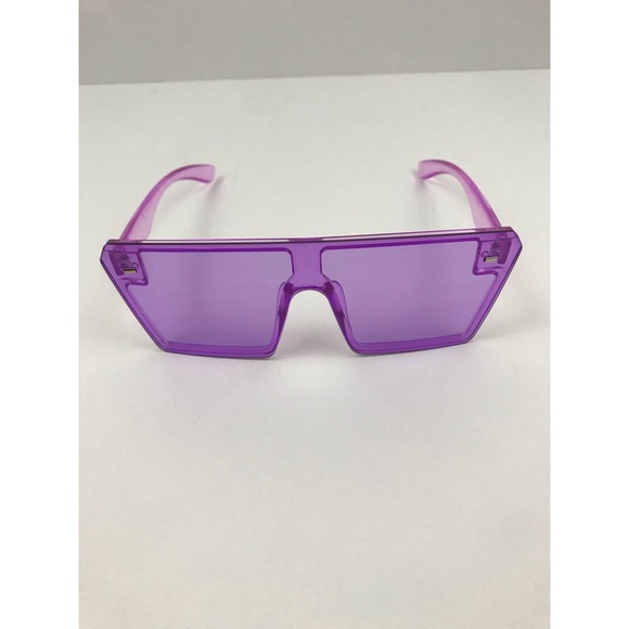 Flat Top Shield Sunglasses - Picture 2 of 5
